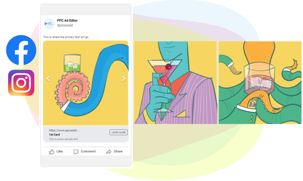 Facebook carousel ads generator tool