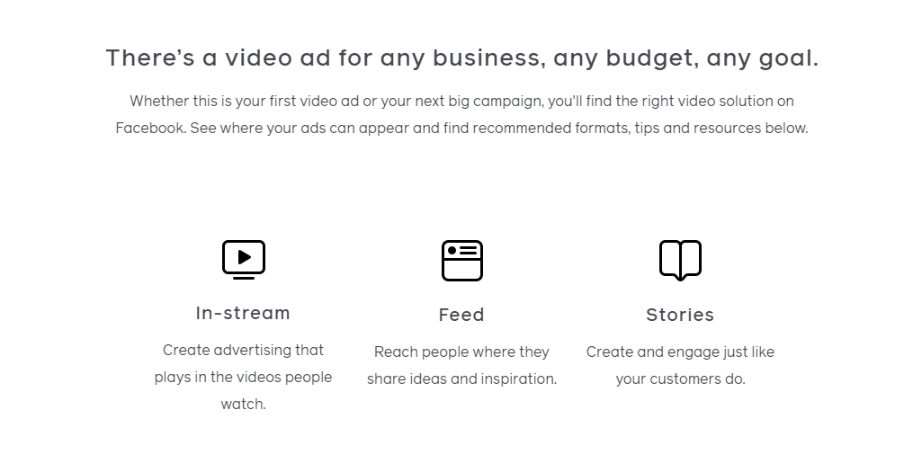 A person looking at a Facebook video ad on a laptop