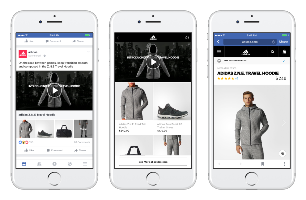 A person using a laptop to create a Facebook video ad