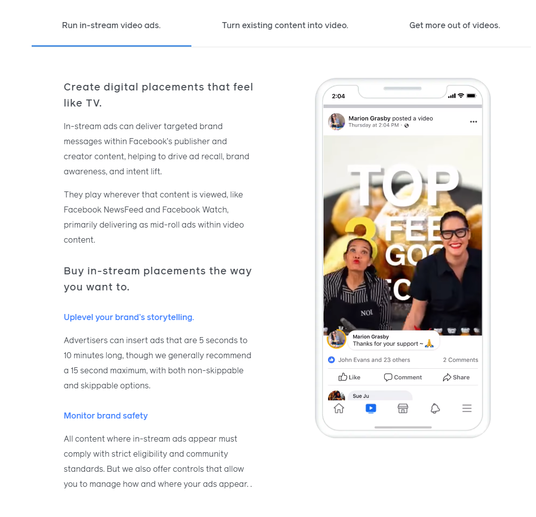A person using eye-catching visuals for a Facebook video ad