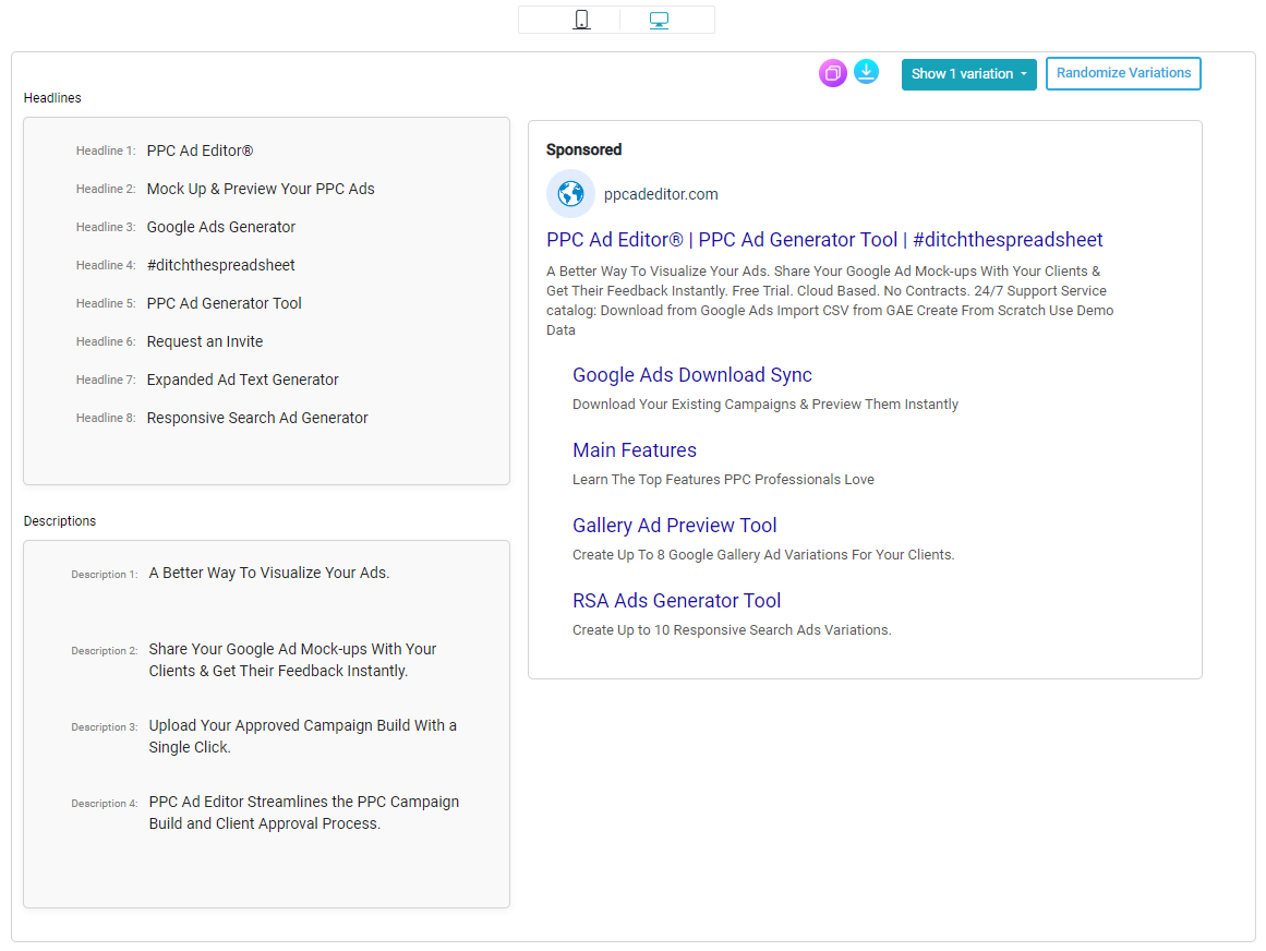 A person using a laptop to create a Google Ads mockup