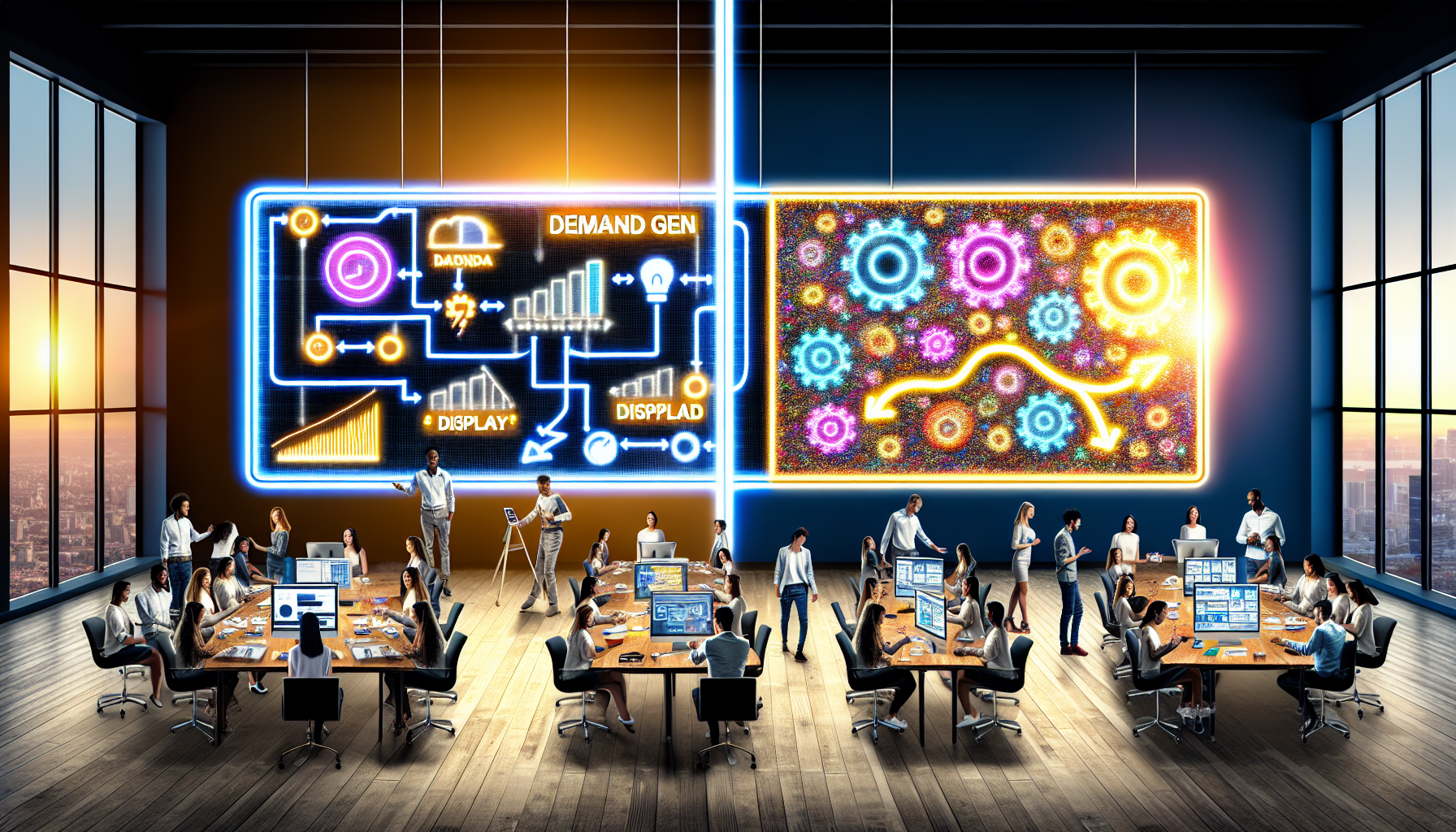 Photo of blended Demand Gen and display ad campaigns