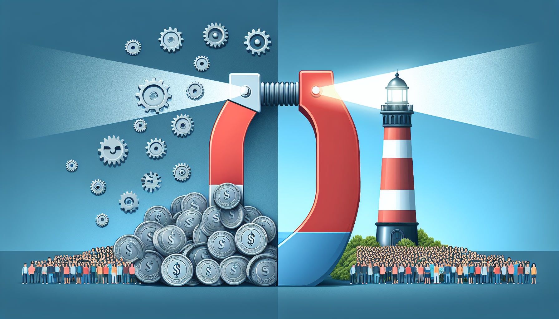 Illustration of lead generation and brand awareness