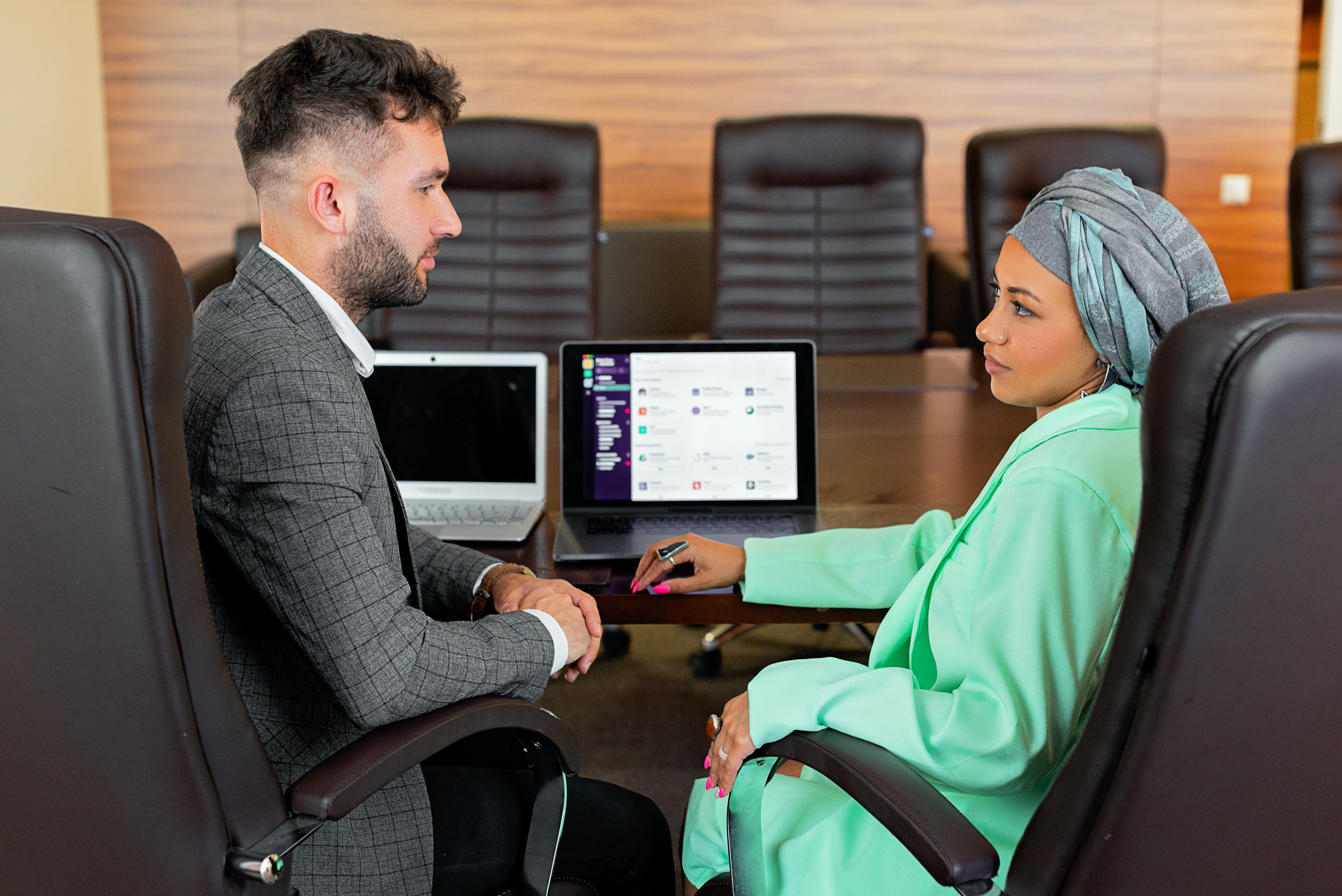 Group of people discussing paid search campaigns