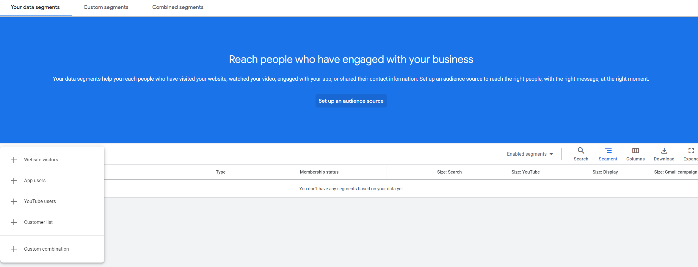 A person setting up audience targeting in Google Ads