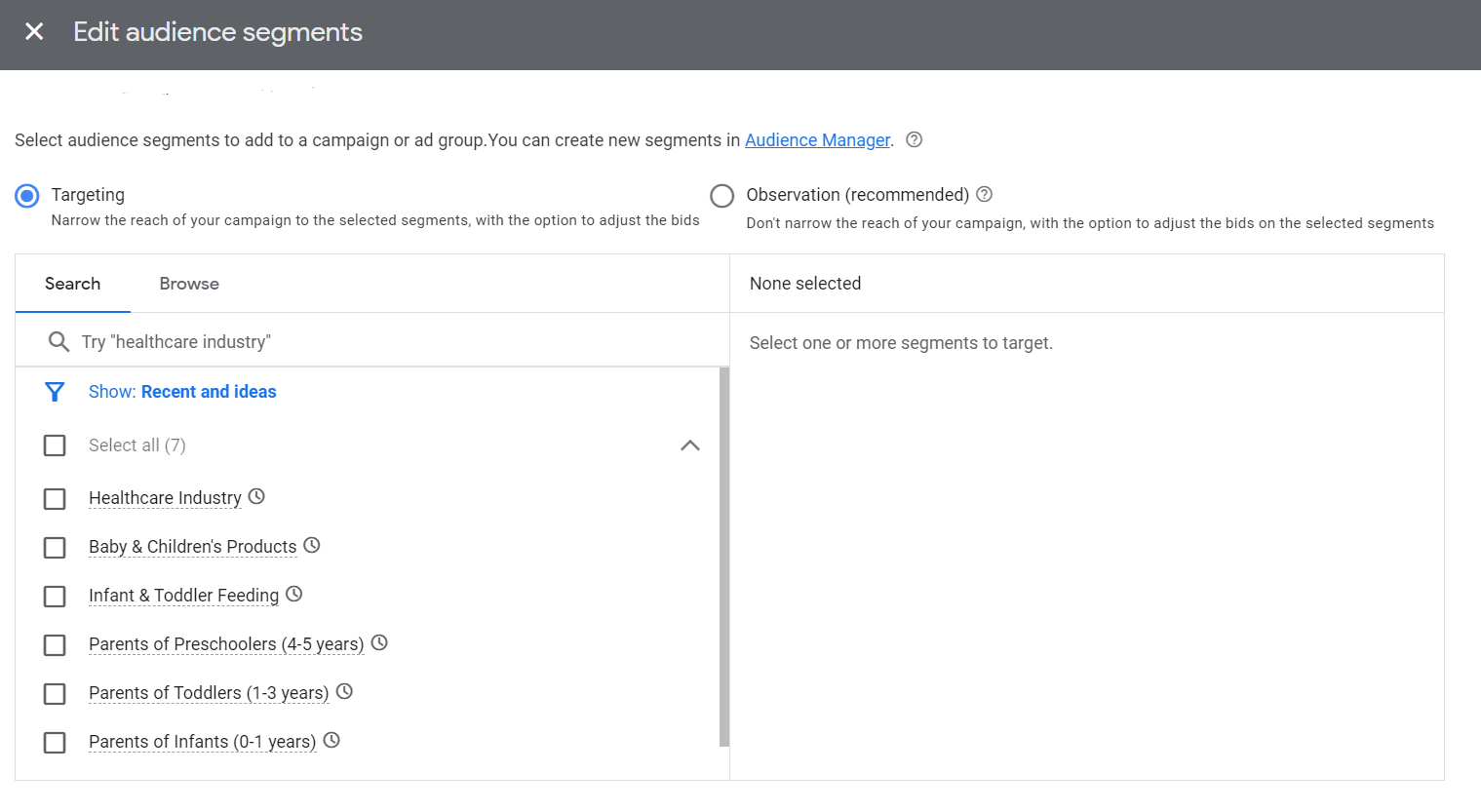 A person using a laptop to access Google Ads Audiences
