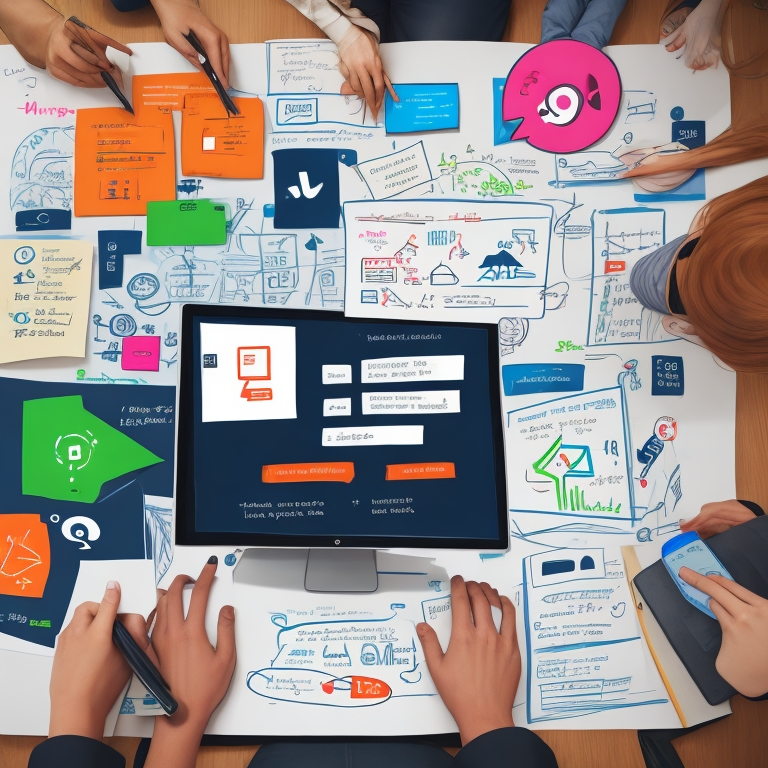 A person integrating UX/UI design into digital marketing strategies