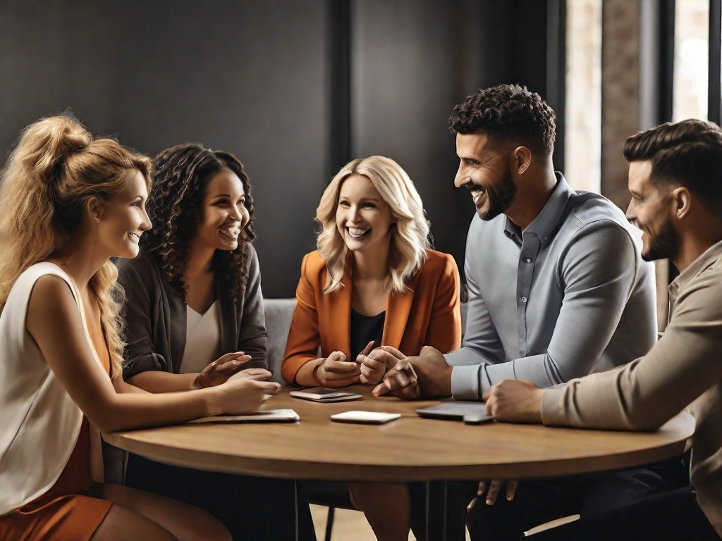 A group of people discussing increased user engagement and conversion rates