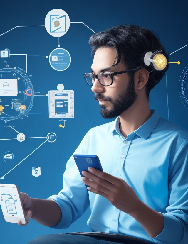 A person using a digital platform with a user-centric approach