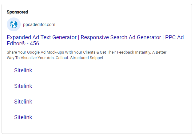 Adapting to User Behavior - a screenshot of a page with dynamic search ads