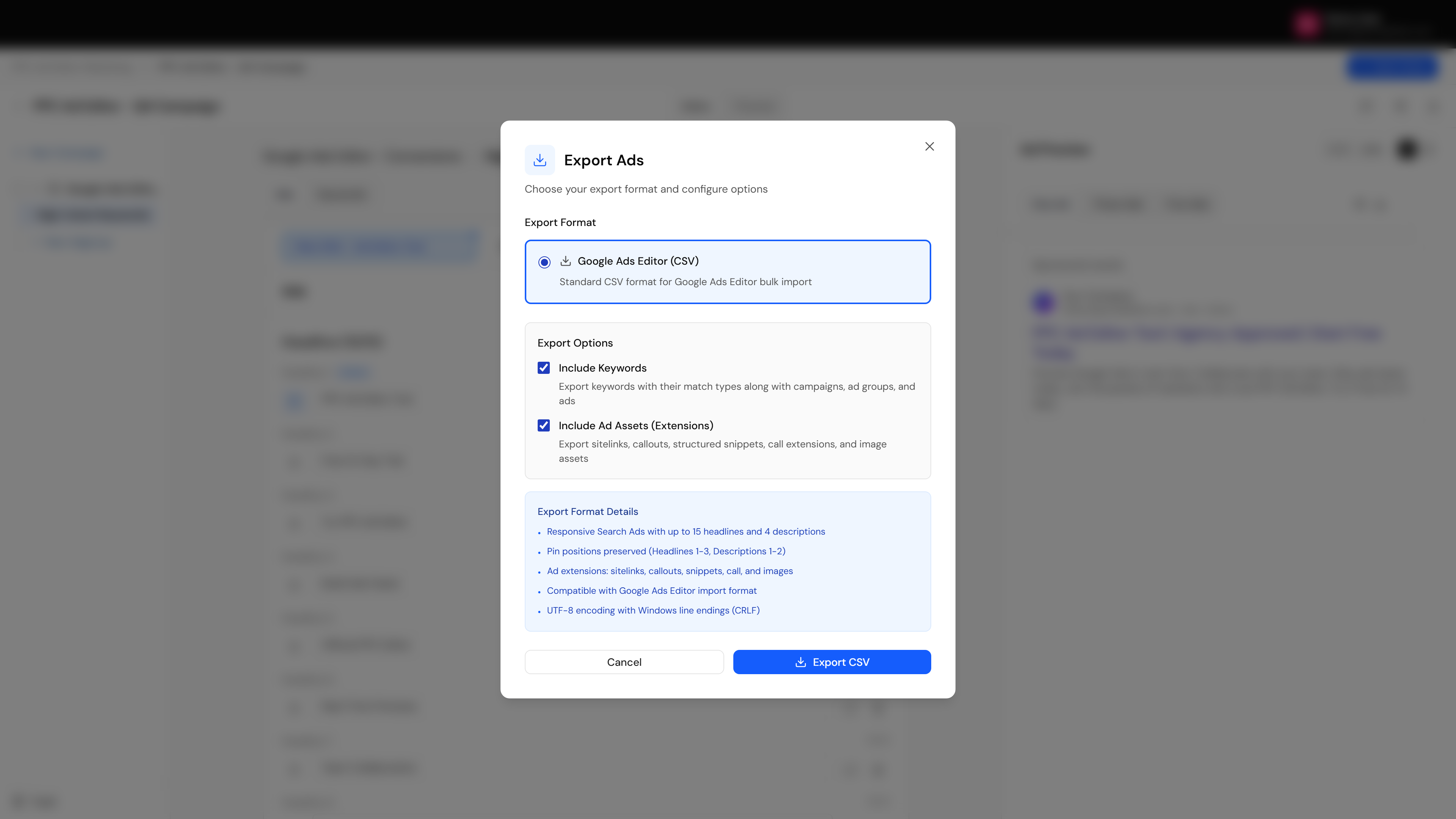 One-Click Export