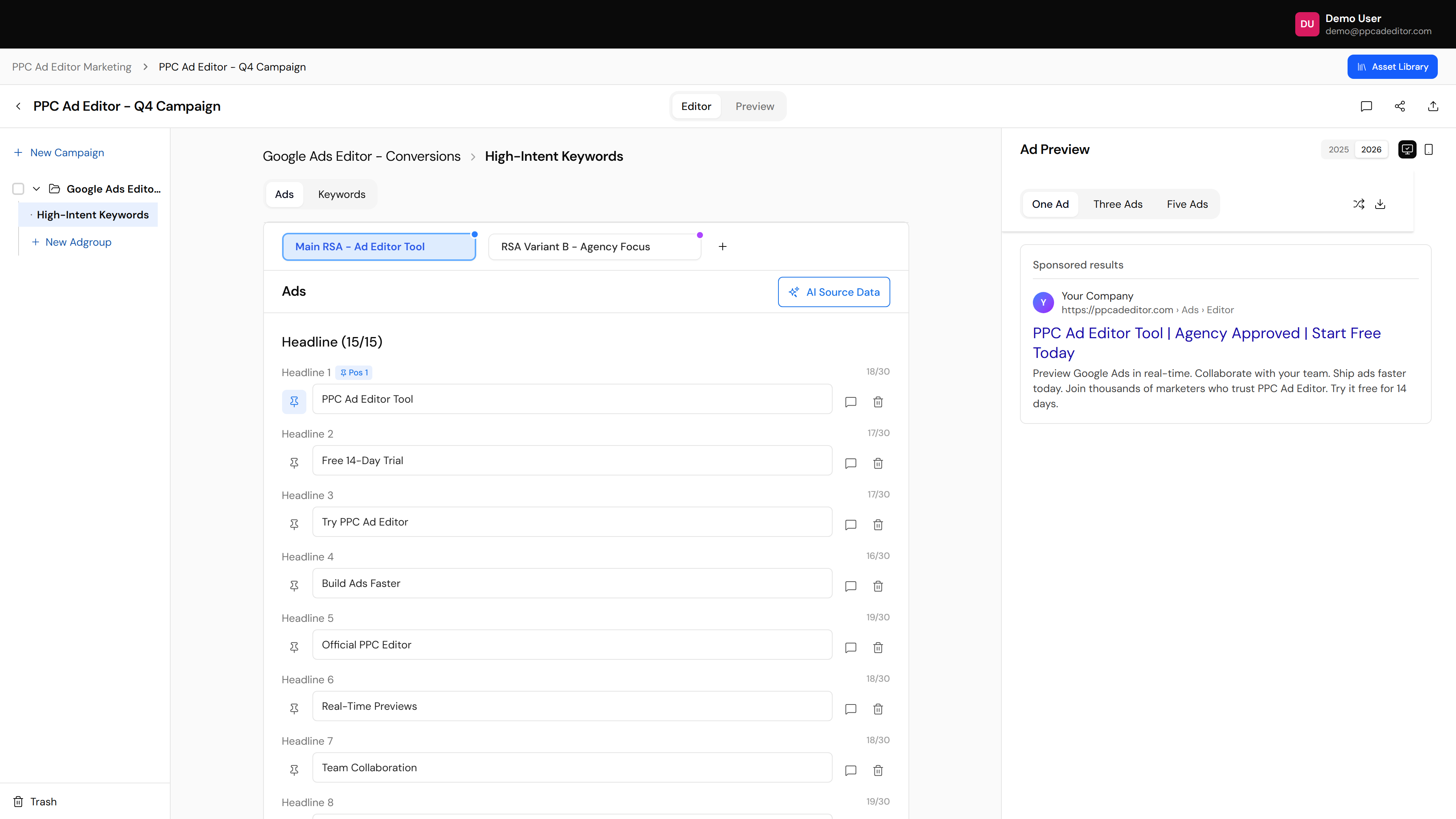 Build your campaigns visually
